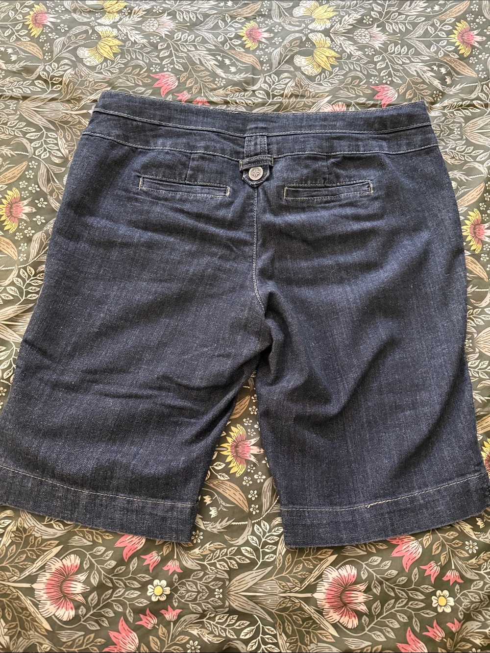 Boom Boom Jeans Dark Blue Denim Bermuda Shorts - Picture 4 of 5